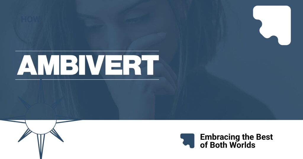 Ambivert mental health concept: A person contemplating, embracing both introverted and extroverted traits for well-being.